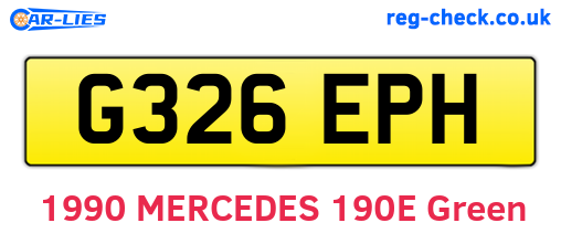 G326EPH are the vehicle registration plates.