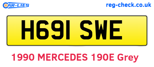 H691SWE are the vehicle registration plates.