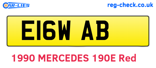 E16WAB are the vehicle registration plates.