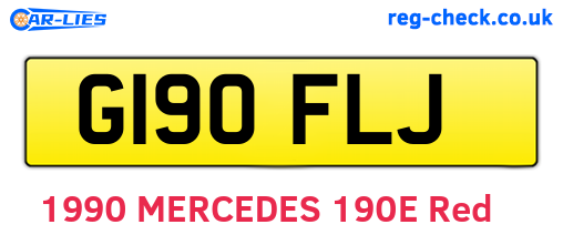 G190FLJ are the vehicle registration plates.