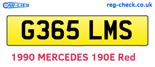 G365LMS are the vehicle registration plates.