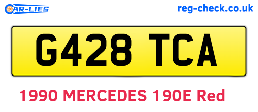 G428TCA are the vehicle registration plates.