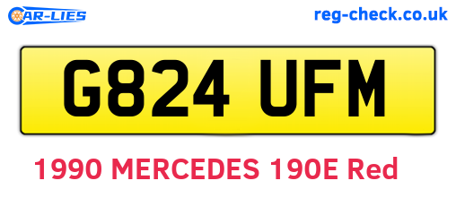 G824UFM are the vehicle registration plates.