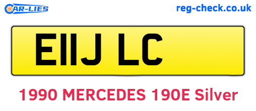 E11JLC are the vehicle registration plates.