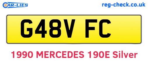 G48VFC are the vehicle registration plates.