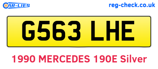 G563LHE are the vehicle registration plates.