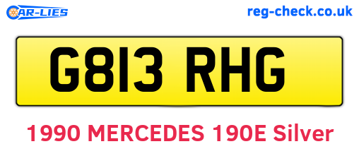 G813RHG are the vehicle registration plates.