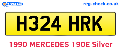 H324HRK are the vehicle registration plates.