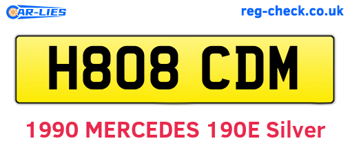 H808CDM are the vehicle registration plates.