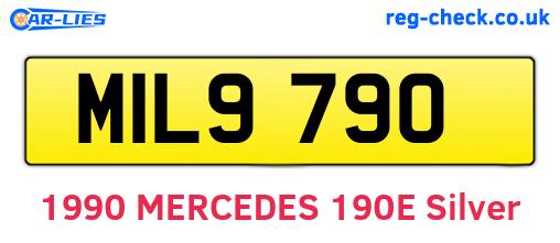 MIL9790 are the vehicle registration plates.