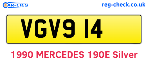 VGV914 are the vehicle registration plates.
