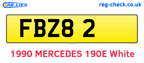 FBZ82 are the vehicle registration plates.