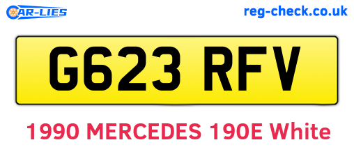 G623RFV are the vehicle registration plates.