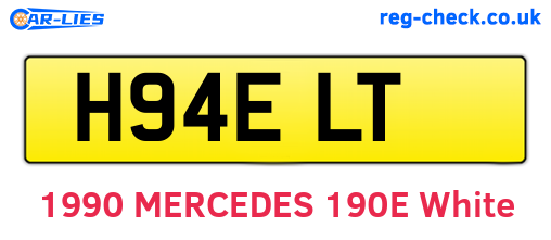 H94ELT are the vehicle registration plates.