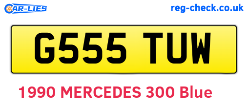 G555TUW are the vehicle registration plates.