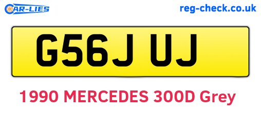 G56JUJ are the vehicle registration plates.