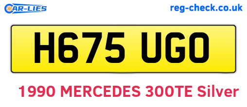 H675UGO are the vehicle registration plates.