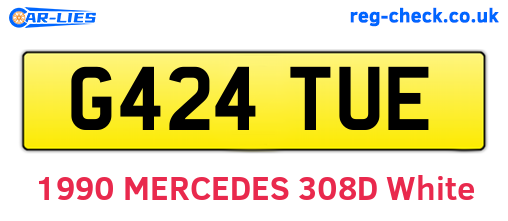 G424TUE are the vehicle registration plates.