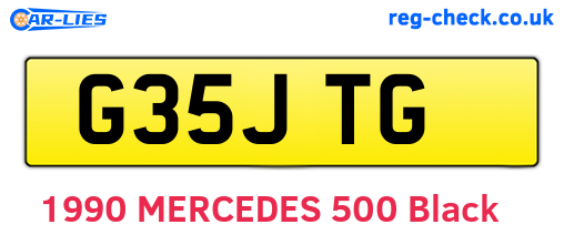 G35JTG are the vehicle registration plates.
