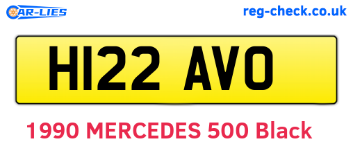 H122AVO are the vehicle registration plates.