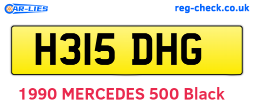 H315DHG are the vehicle registration plates.