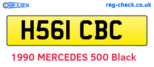 H561CBC are the vehicle registration plates.