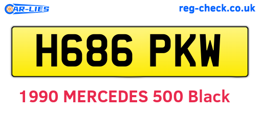 H686PKW are the vehicle registration plates.