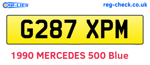 G287XPM are the vehicle registration plates.