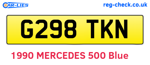 G298TKN are the vehicle registration plates.