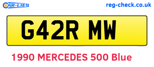 G42RMW are the vehicle registration plates.