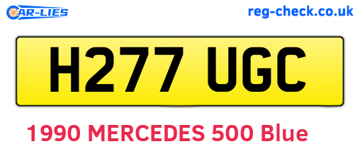 H277UGC are the vehicle registration plates.
