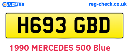 H693GBD are the vehicle registration plates.