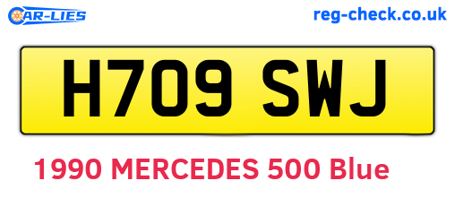 H709SWJ are the vehicle registration plates.