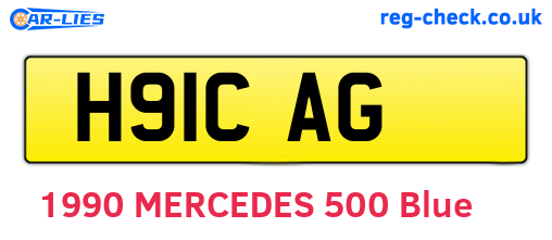 H91CAG are the vehicle registration plates.