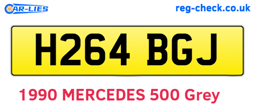 H264BGJ are the vehicle registration plates.
