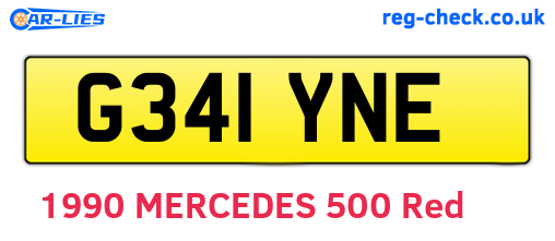G341YNE are the vehicle registration plates.