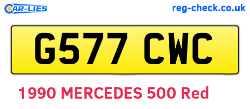G577CWC are the vehicle registration plates.