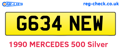 G634NEW are the vehicle registration plates.