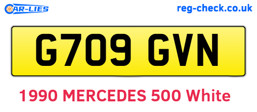 G709GVN are the vehicle registration plates.