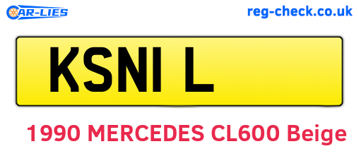 KSN1L are the vehicle registration plates.