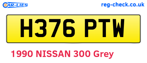 H376PTW are the vehicle registration plates.