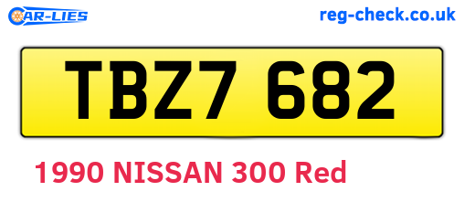 TBZ7682 are the vehicle registration plates.