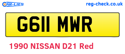 G611MWR are the vehicle registration plates.