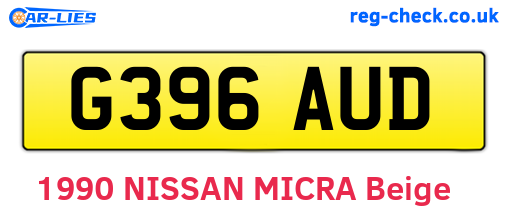 G396AUD are the vehicle registration plates.