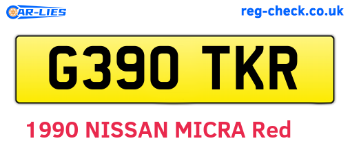 G390TKR are the vehicle registration plates.
