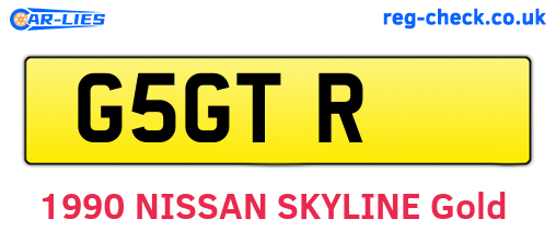 G5GTR are the vehicle registration plates.
