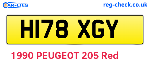 H178XGY are the vehicle registration plates.