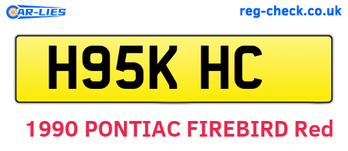 H95KHC are the vehicle registration plates.