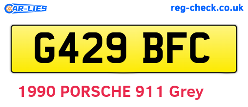 G429BFC are the vehicle registration plates.