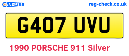 G407UVU are the vehicle registration plates.